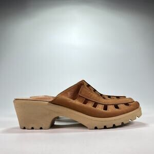 Romika Brown Open Toe Wedge Heel Leather Comfort Shoes YOUTH Size US 3